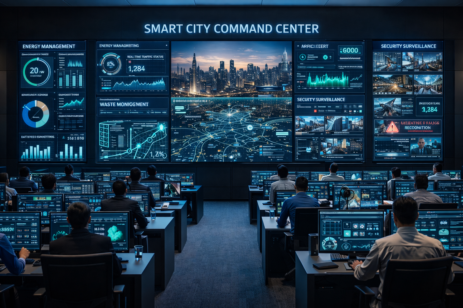 Smart city command center in action