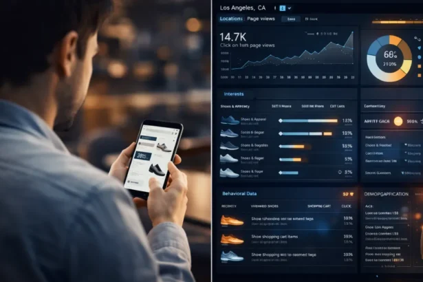 Split view of user activity and data analytics tracking system