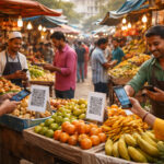 cashless economy India reality with street vendors accepting digital payments via QR codes
