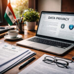Data privacy India law concept showing digital security and personal data protection