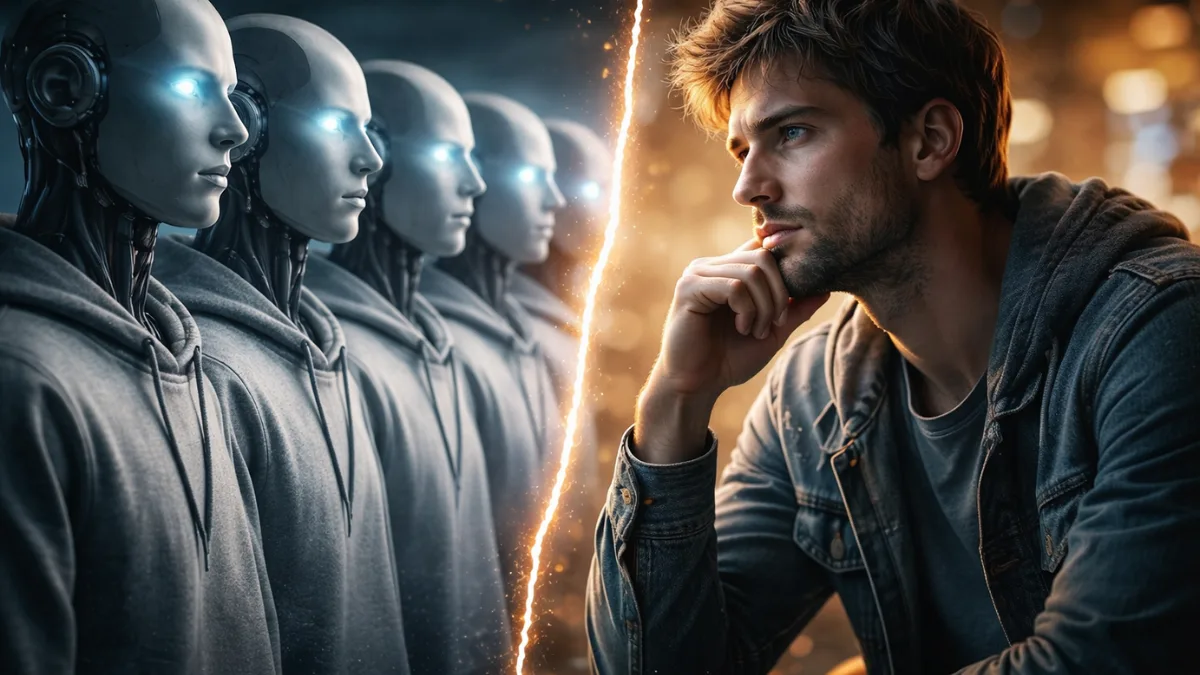 Contrast between automated crowd behavior and individual thinking