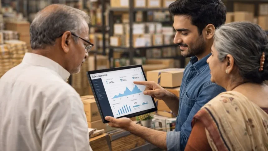 Next-generation Indian entrepreneur digitizing family MSME business with e-commerce and AI tools