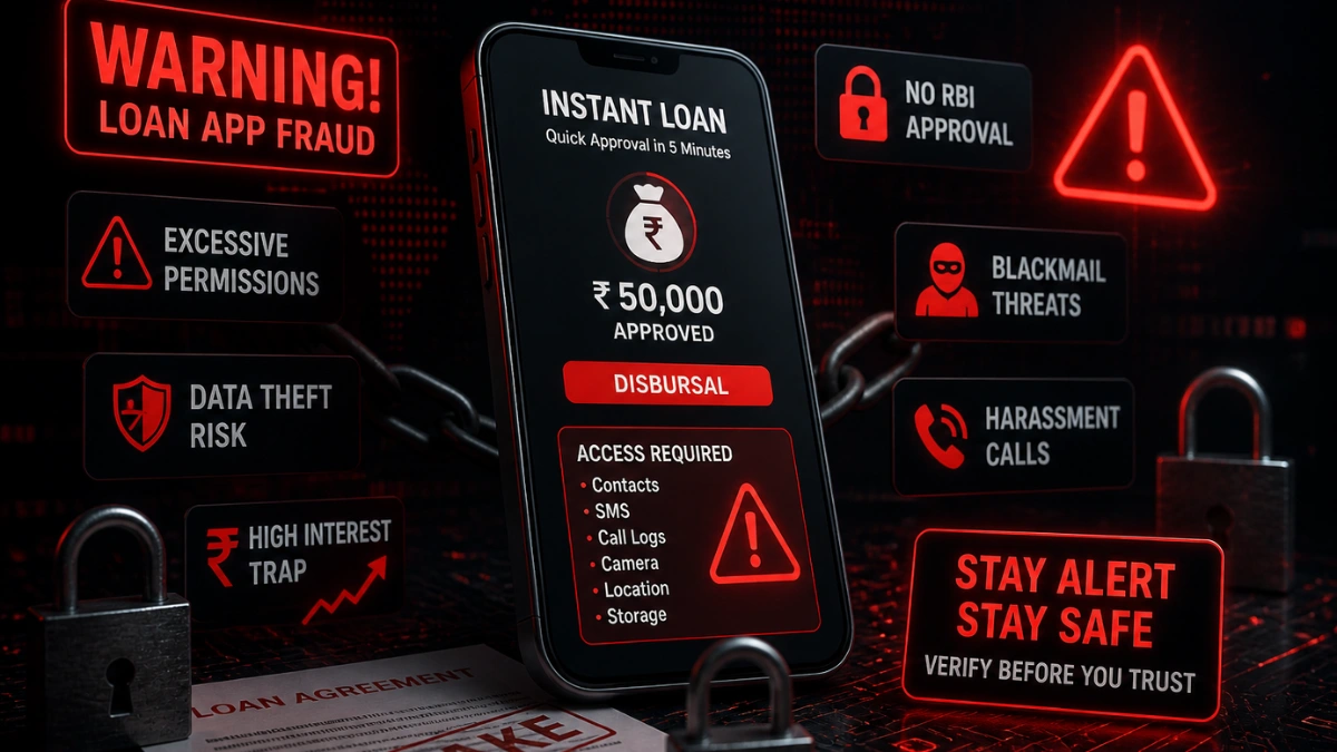 cybersecurity safety warning for fake loan apps in India