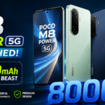 Poco M8 Power price in India explained with 8000mAh battery phone illustration