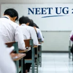 NEET UG 2026 counselling with medical students appearing for an entrance exam in a classroom