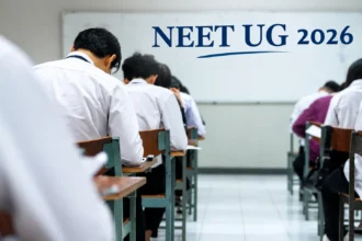 NEET UG 2026 counselling with medical students appearing for an entrance exam in a classroom