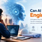Engineers Day 2026 concept showing a human engineer and artificial intelligence working together