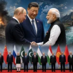 Leaders of Shanghai Cooperation Organisation member countries at the SCO Summit